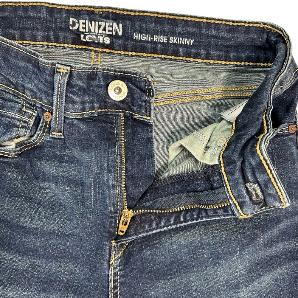 Denizen From Levi's High Rise Skinny Stretch dark wash denim jeans Size 26/30 - Picture 4 of 15